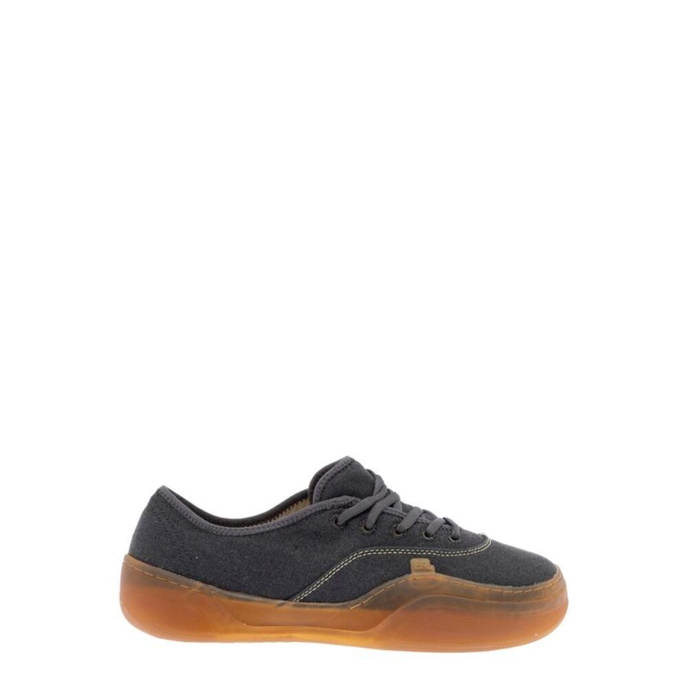 Erl Men 'Low Skate' Black Sneakers Low Top With Contrast Sole In Cotton Man
